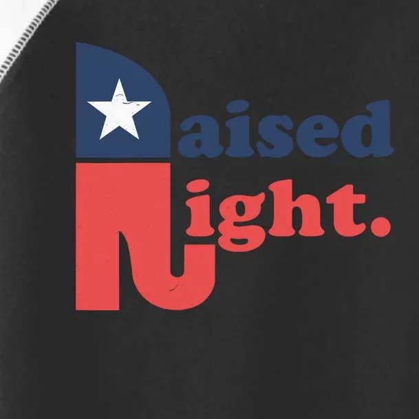 Raised Right Republican Elephant Retro Style Distressed Gift Toddler Fine Jersey T-Shirt