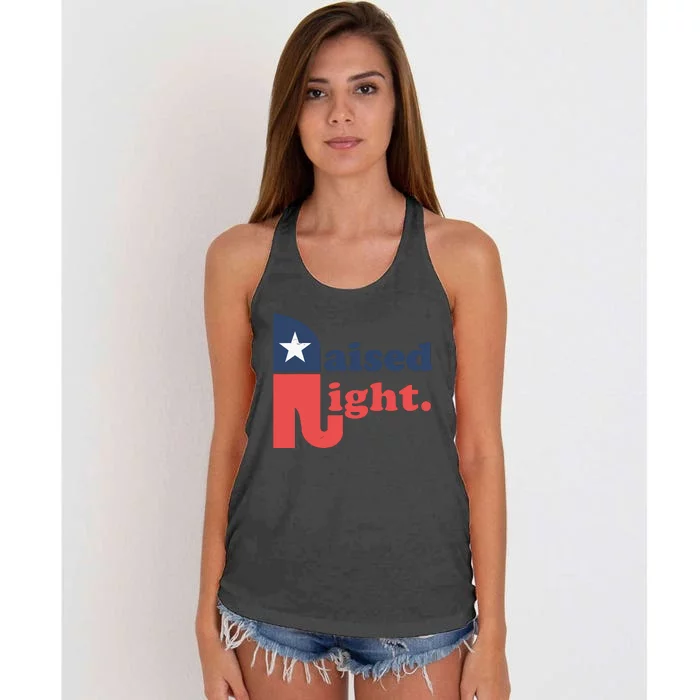 Raised Right Republican Elephant Retro Style Distressed Gift Women's Knotted Racerback Tank