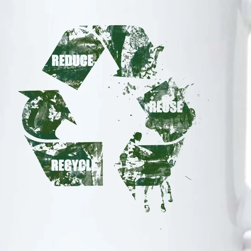 Reduce Reuse Recycle Logo Green Symbol Black Color Changing Mug