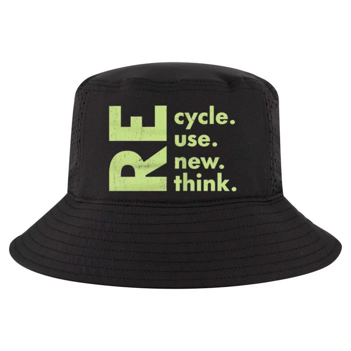 Recycle Reuse Renew Rethink Crisis Environmental Activism Cool Comfort Performance Bucket Hat