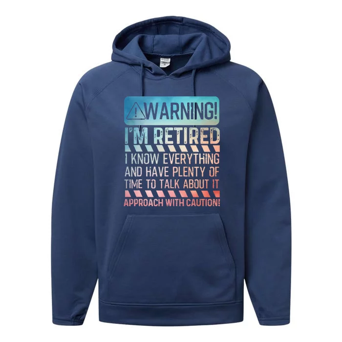 Retirement Retiree Retired Performance Fleece Hoodie