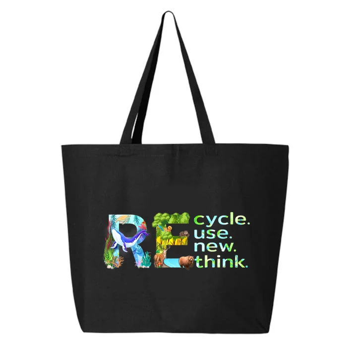 Recycle Reuse Renew Rethink Earth Day Recycling 25L Jumbo Tote