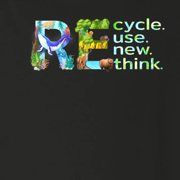 Recycle Reuse Renew Rethink Earth Day Recycling Toddler Long Sleeve Shirt