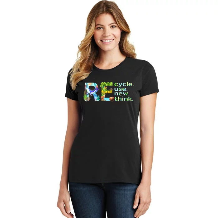 Recycle Reuse Renew Rethink Earth Day Recycling Women's T-Shirt