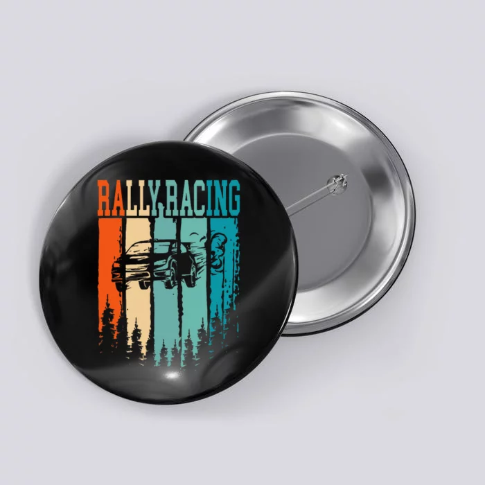 Rally Racing Retro Vintage Button