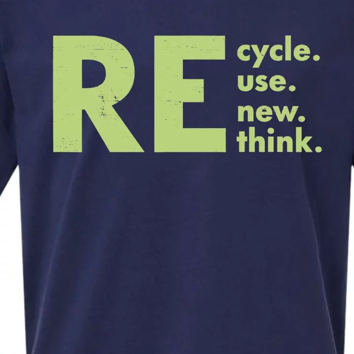 Recycle Reuse Renew Rethink Crisis Environmental Activism Sueded Cloud Jersey T-Shirt