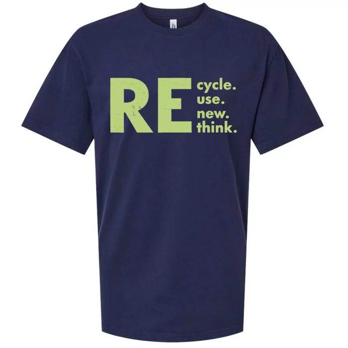 Recycle Reuse Renew Rethink Crisis Environmental Activism Sueded Cloud Jersey T-Shirt