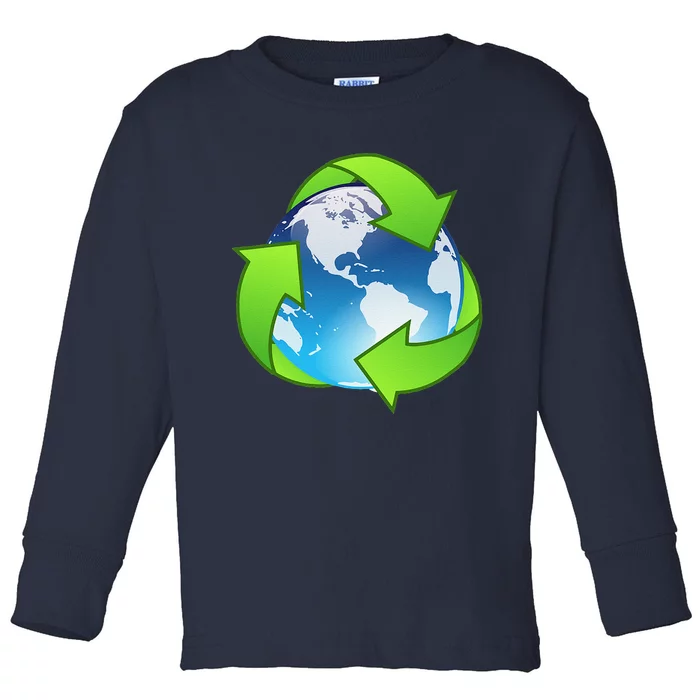 Reduce, Reuse, Recycle Earth Day Toddler Long Sleeve Shirt