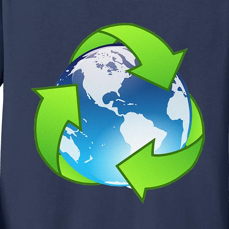 Reduce, Reuse, Recycle Earth Day Kids Long Sleeve Shirt