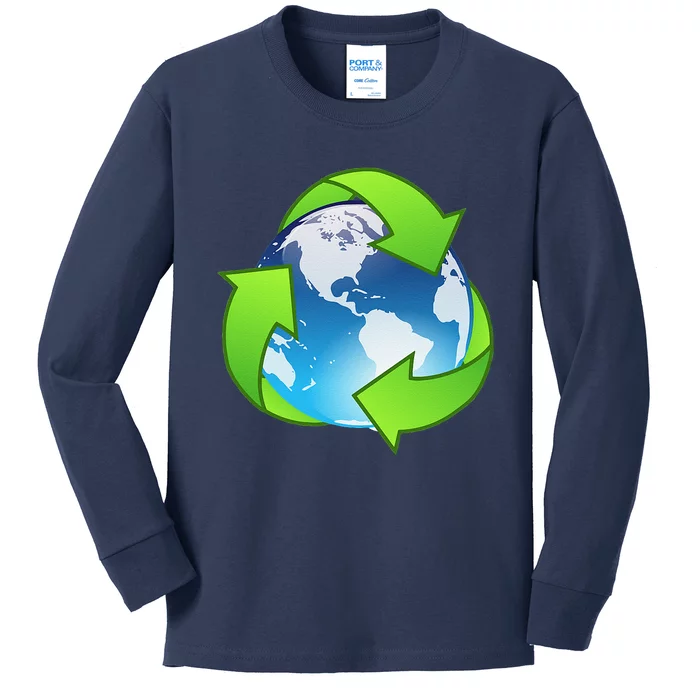 Reduce, Reuse, Recycle Earth Day Kids Long Sleeve Shirt