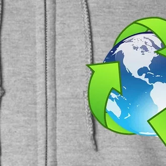 Reduce, Reuse, Recycle Earth Day Full Zip Hoodie