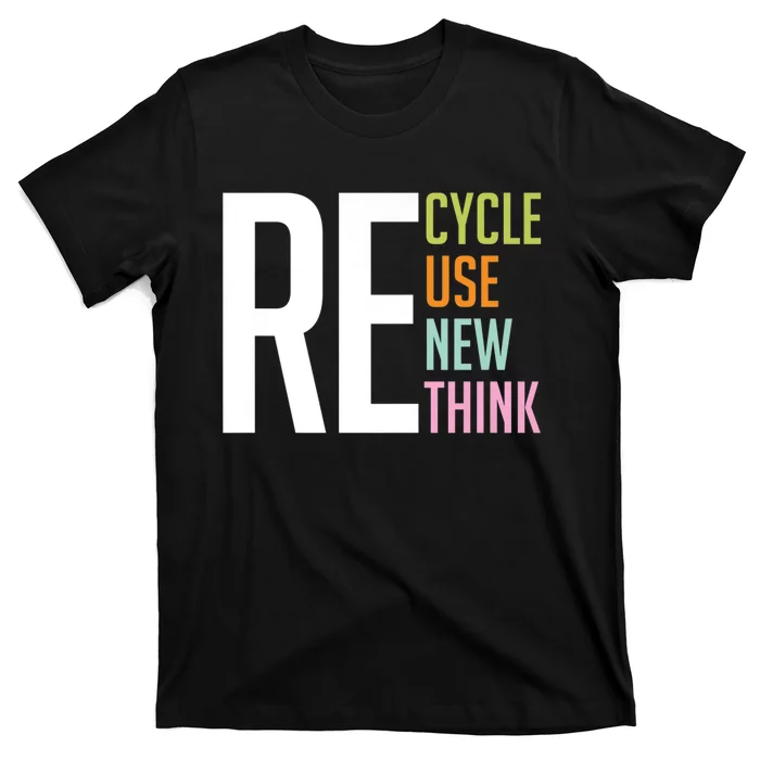 Recycle Reuse Renew Rethink Crisis Environmental Activism T-Shirt