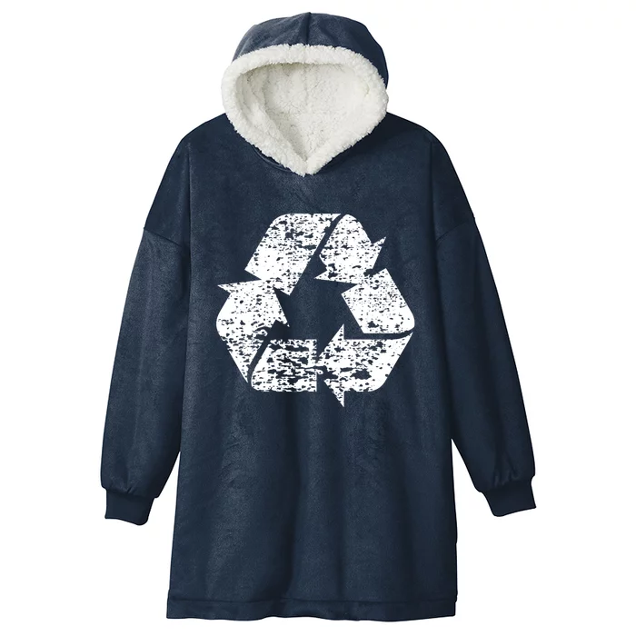 Reduce Reuse Recycle Planet Advocate Gift Hooded Wearable Blanket