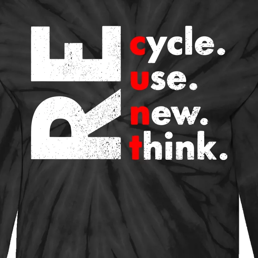 Recycle Reuse Renew Rethink Crisis Environmental Activism Tie-Dye Long Sleeve Shirt