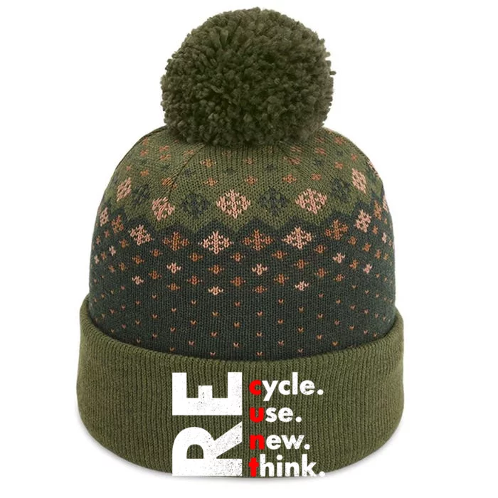 Recycle Reuse Renew Rethink Crisis Environmental Activism The Baniff Cuffed Pom Beanie