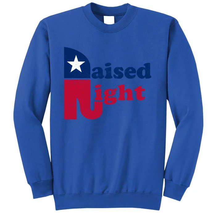 Raised Right Republican Elephant Retro Style Patriotic Gift Cute Gift Sweatshirt