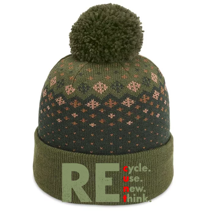 Recycle Reuse Renew Rethink Crisis Environmental Activism The Baniff Cuffed Pom Beanie