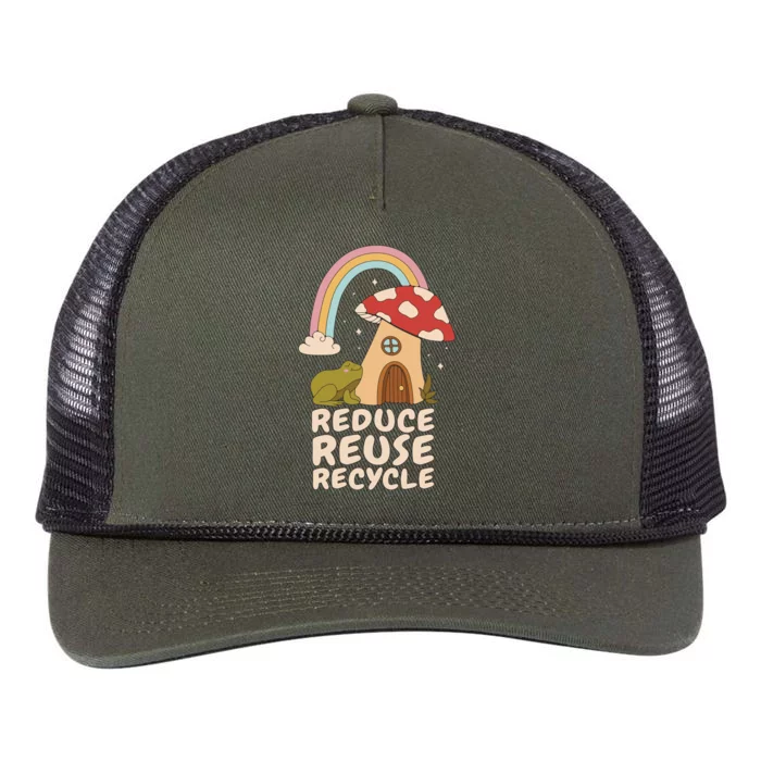 Reduce Reuse Recycle Rainforest Gift Retro Rope Trucker Hat Cap