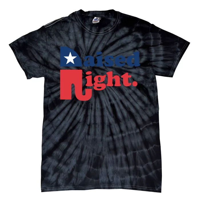 Raised Right Republican Elephant Retro Style Distressed Gift Tie-Dye T-Shirt