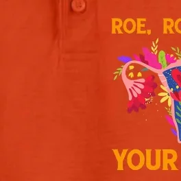 Roe Roe Roe Your Vote Floral Feminist Flowers Dry Zone Grid Performance Polo