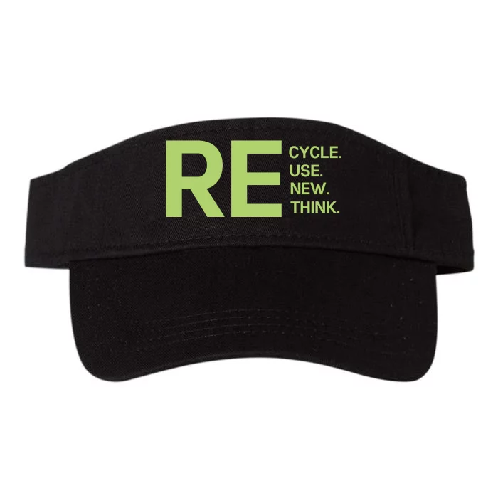 Recycle Reuse Renew Rethink Valucap Bio-Washed Visor