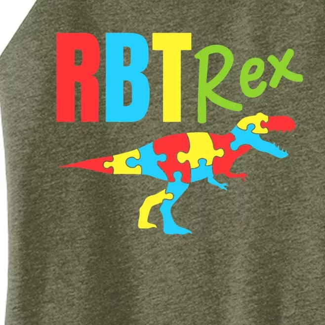 RBT Rex Registered Behavior Technician ABA Therapist Autism Women’s Perfect Tri Rocker Tank