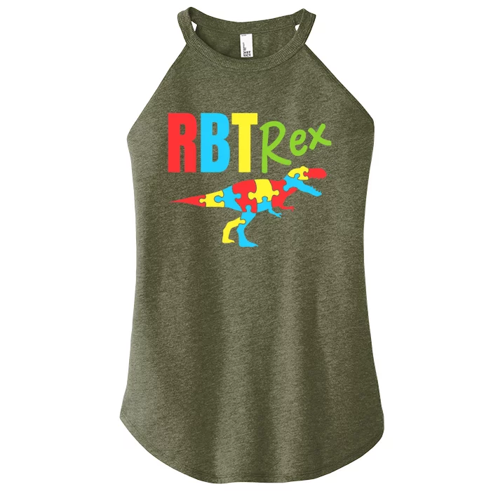 RBT Rex Registered Behavior Technician ABA Therapist Autism Women’s Perfect Tri Rocker Tank