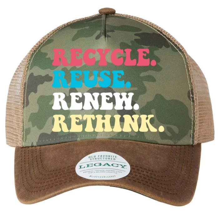 Recycle Reuse Renew Rethink Legacy Tie Dye Trucker Hat