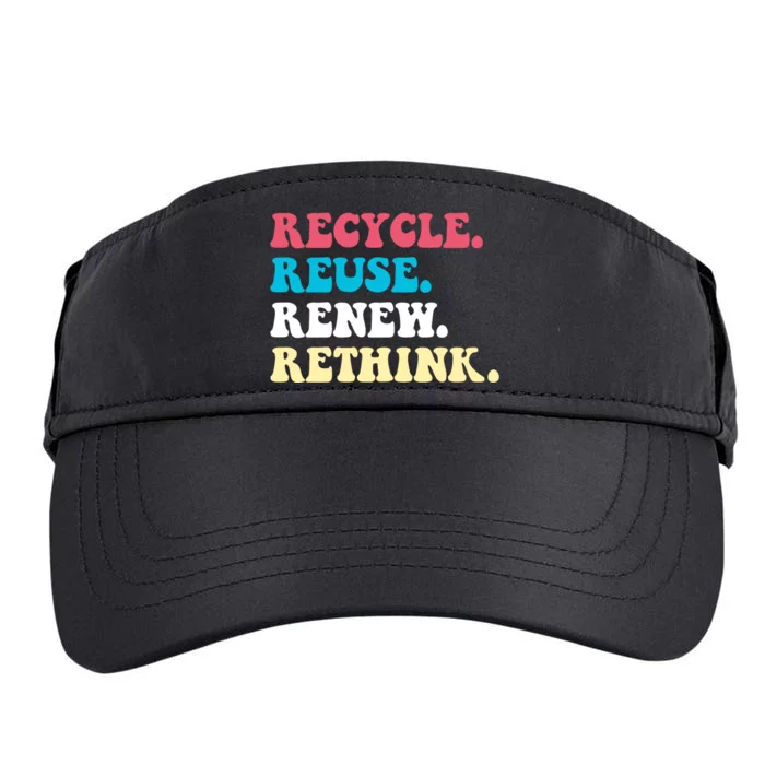 Recycle Reuse Renew Rethink Adult Drive Performance Visor