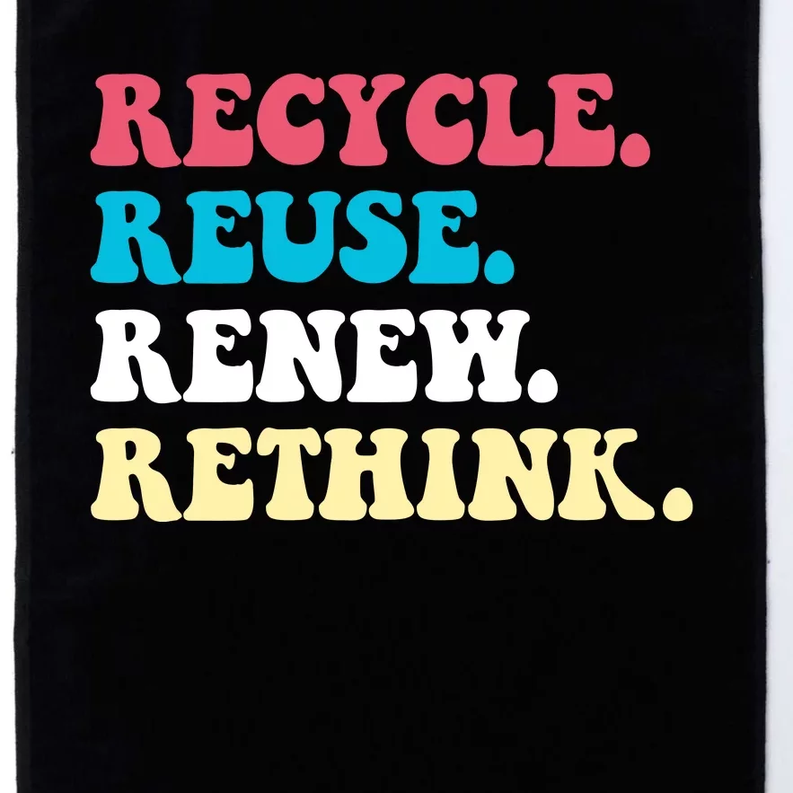 Recycle Reuse Renew Rethink Platinum Collection Golf Towel