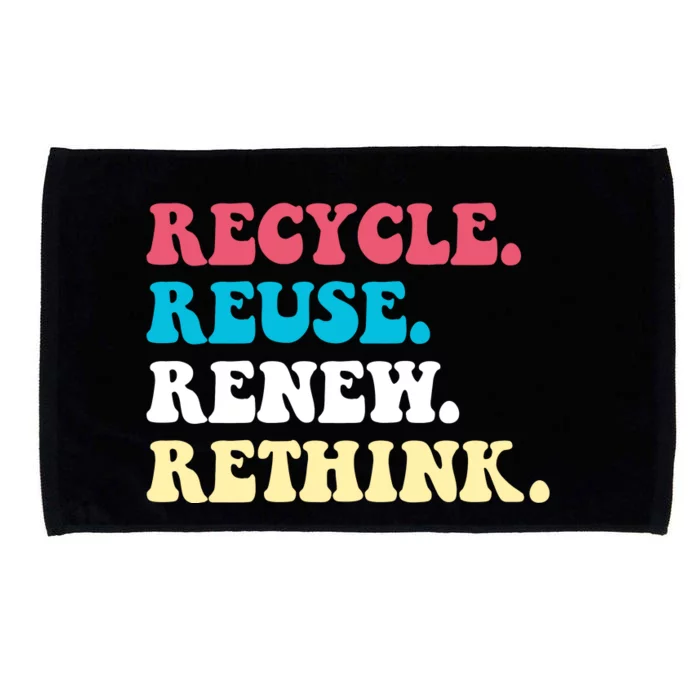 Recycle Reuse Renew Rethink Microfiber Hand Towel