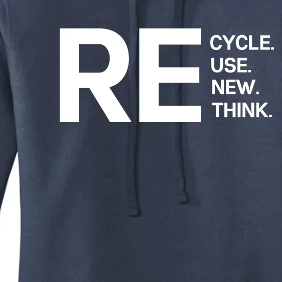 Recycle Reuse Renew Rethink Women's Pullover Hoodie