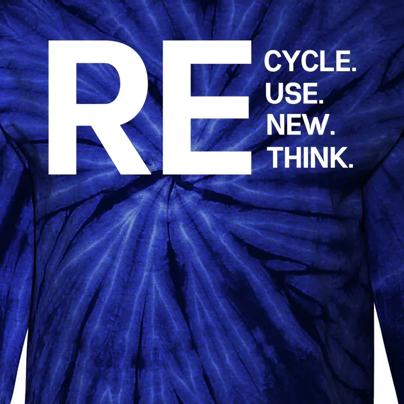 Recycle Reuse Renew Rethink Tie-Dye Long Sleeve Shirt