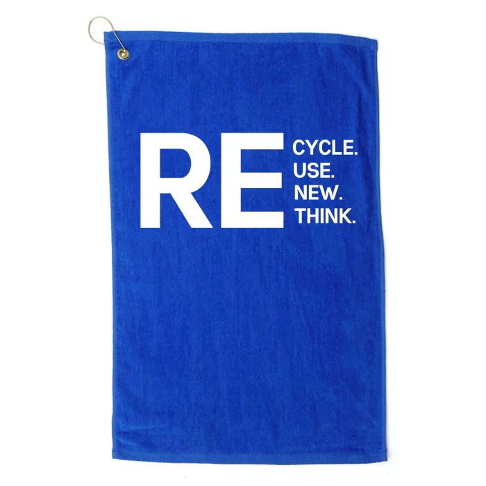 Recycle Reuse Renew Rethink Platinum Collection Golf Towel