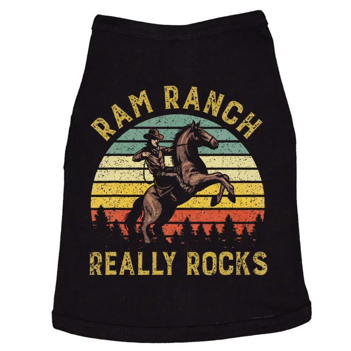 Ram Ranch Really Rocks Vintage Western Cowboy Country Lover Doggie Tank