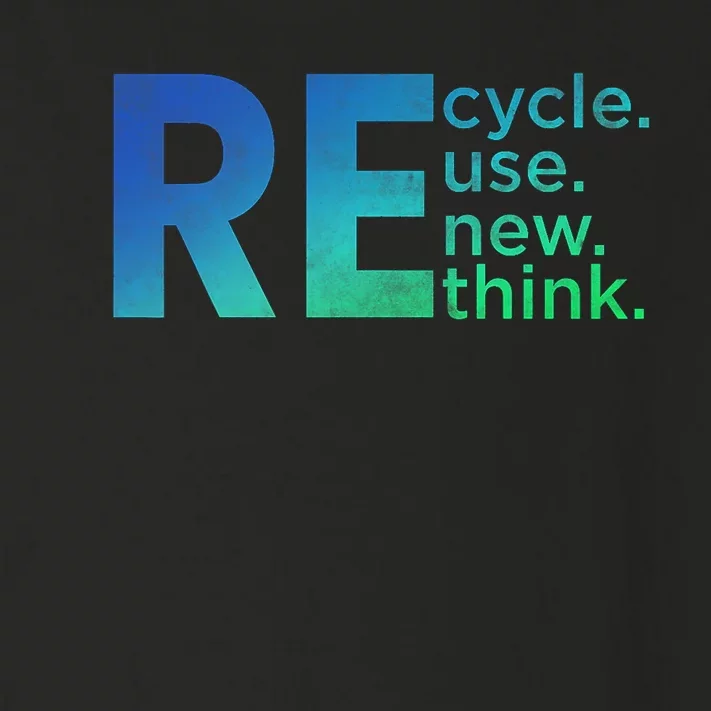 Recycle Reuse Renew Rethink Crisis Environmental Activism Earth Day Toddler Long Sleeve Shirt