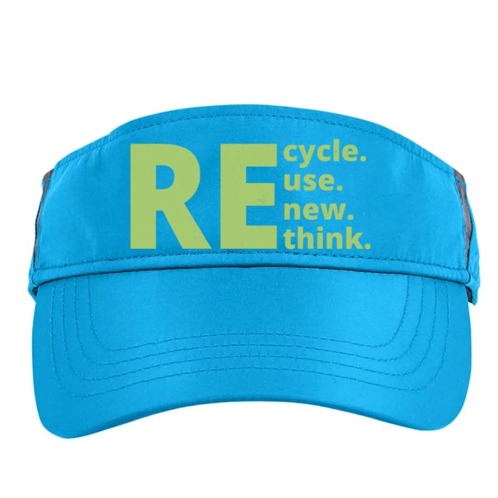 Recycle Reuse Renew Rethink Adult Drive Performance Visor