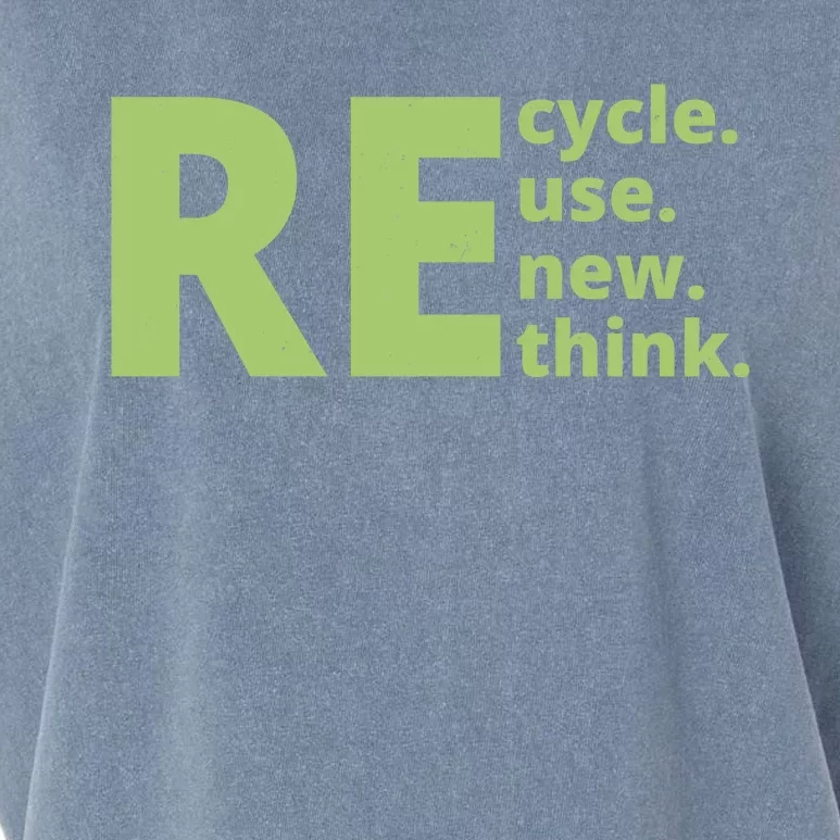 Recycle Reuse Renew Rethink Garment-Dyed Women's Muscle Tee