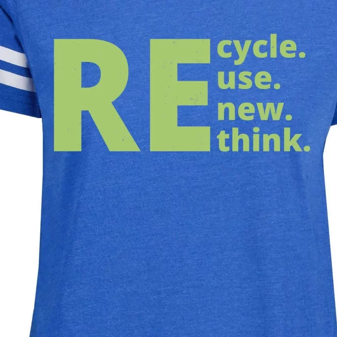 Recycle Reuse Renew Rethink Enza Ladies Jersey Football T-Shirt