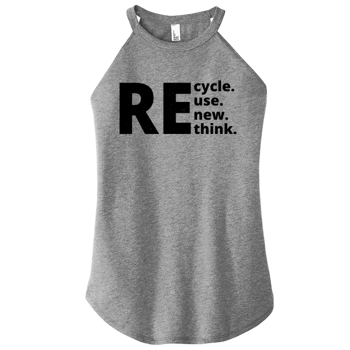 Recycle Reuse Renew Rethink Women’s Perfect Tri Rocker Tank