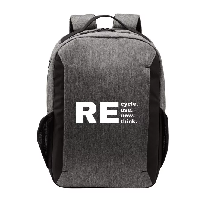 Recycle Reuse Renew Rethink Crisis Environmental Activism Earth Day Vector Backpack