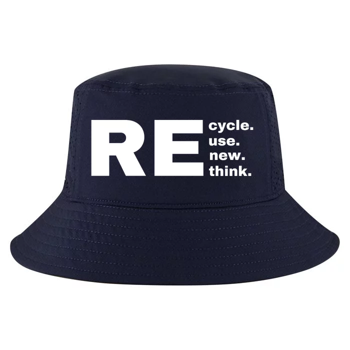 Recycle Reuse Renew Rethink Crisis Environmental Activism Earth Day Cool Comfort Performance Bucket Hat