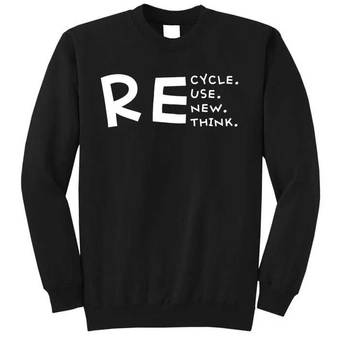 Recycle Reuse Renew Rethink Crisis Environmental Activism Sweatshirt