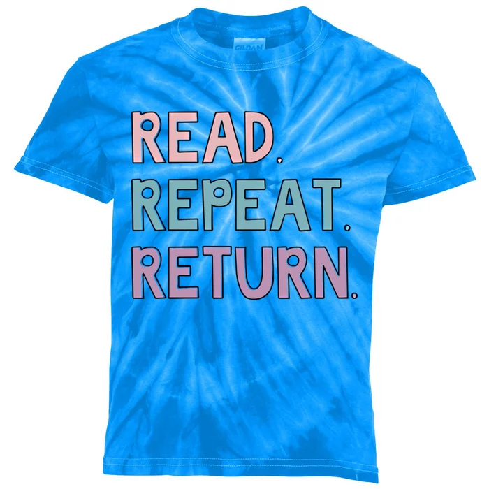 Read Return Repeat Funny Library Funny Gift Kids Tie-Dye T-Shirt