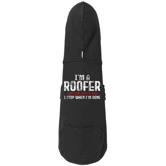 Roofer Roofing Doggie 3-End Fleece Hoodie