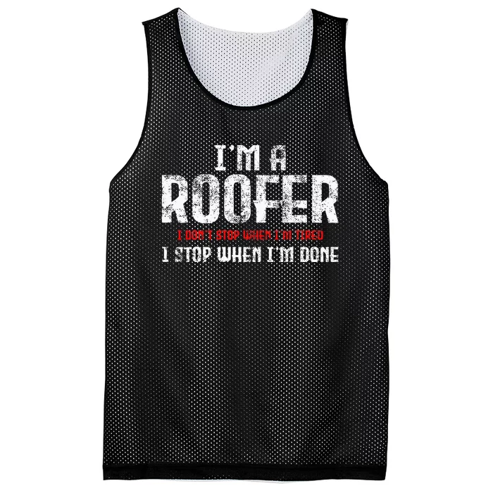 Roofer Roofing Mesh Reversible Basketball Jersey Tank