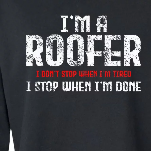 Roofer Roofing Cropped Pullover Crew