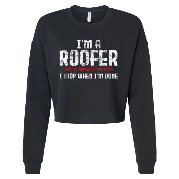 Roofer Roofing Cropped Pullover Crew