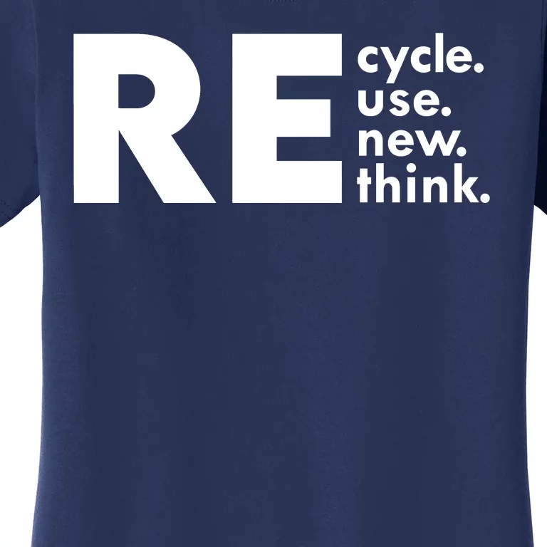 Recycle Reuse Renew Rethink Crisis Environmental Activism Women's T-Shirt