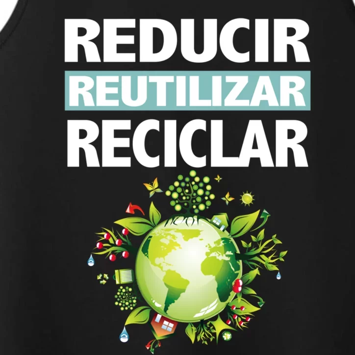 Reduce Reuse Recycle Save Earth Happy Earth Day Gift Performance Tank